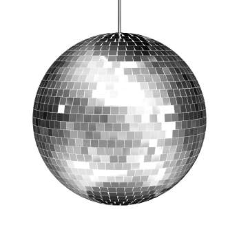 Glitter mirror ball for decoration - 10cm .