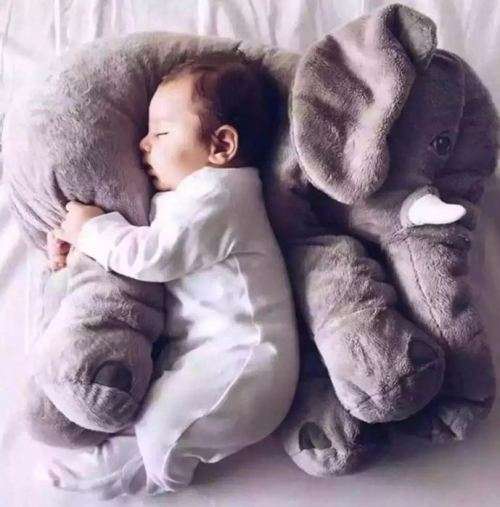 Elephant pillow - 60cm - Grey