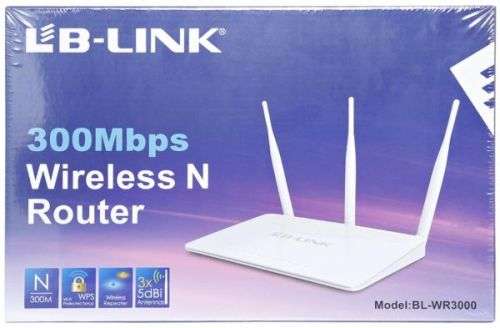 LB-LINK WIRELESS N ROUTER 300Mbps model:BL-WR3000