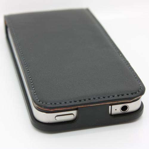 New Genuine Leather Flip Case for iPhone 4 and iPhone 4S