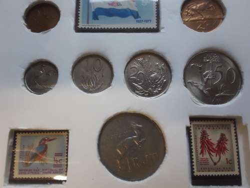 GIFT SET- RSA from 1961. Coins & Stamps. Money back guarantee. MINT stamps. Read Desc. carefully.