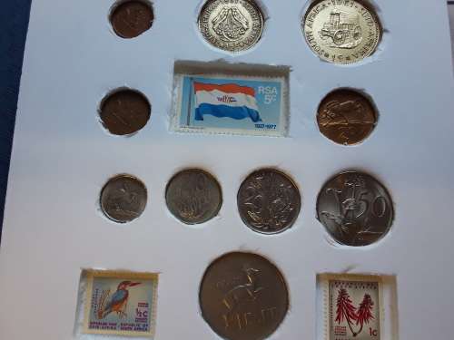 GIFT SET- RSA from 1961. Coins & Stamps. Money back guarantee. MINT stamps. Read Desc. carefully.