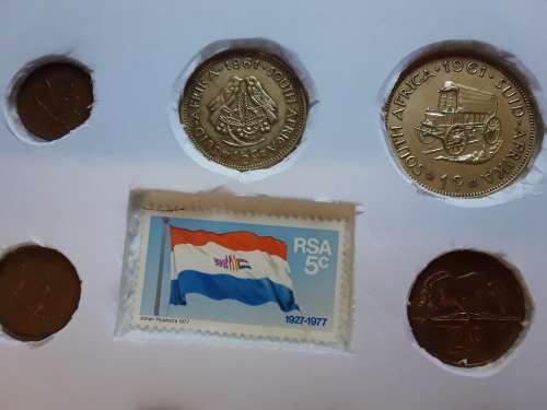 GIFT SET- RSA from 1961. Coins & Stamps. Money back guarantee. MINT stamps. Read Desc. carefully.
