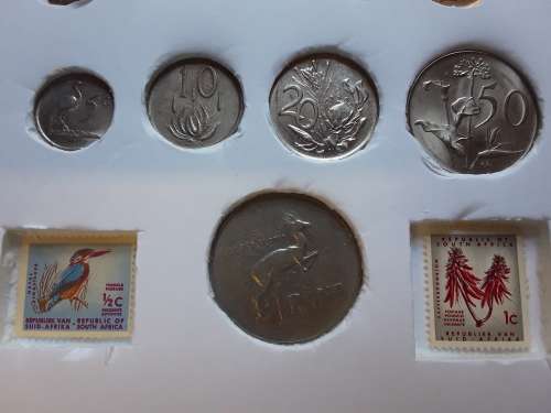 GIFT SET- RSA from 1961. Coins & Stamps. Money back guarantee. MINT stamps. Read Desc. carefully.