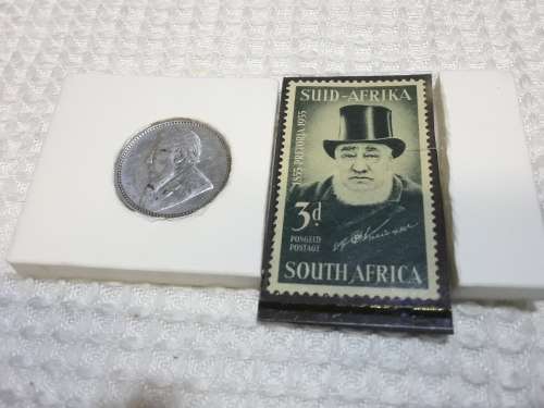 ZAR 1896 6d Sterling Silver Coin & MINT Orig. Kruger Stamp. Money back guarantee. Hand crafted Box.