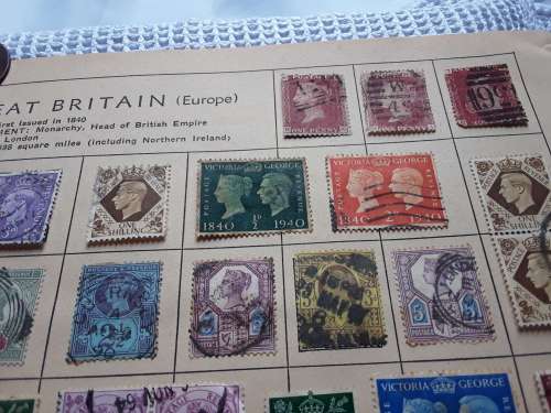 GB. Queen Victoria Stamps & Coin from 1840. Original. Excellent condition