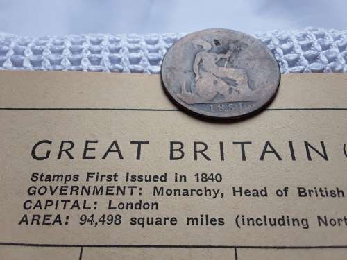 GB. Queen Victoria Stamps & Coin from 1840. Original. Excellent condition