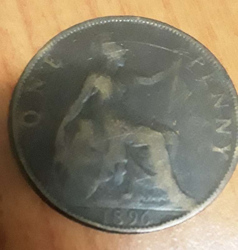 QUEEN VICTORIA 1896 COPPER Coin + QE2 Coin with Kings & Queens CHART from year 1066