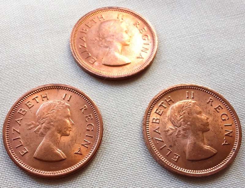UNION 1959 Farthing (1/4d) Coins. Toned. Excellent condition. ALL for 1 Bid
