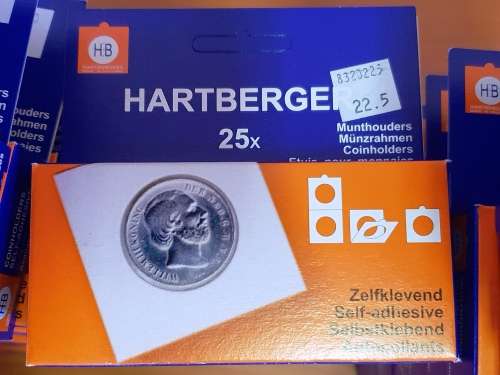 17mm HARTBERGER SELF ADHESIVE COIN FLIPS (2x2)