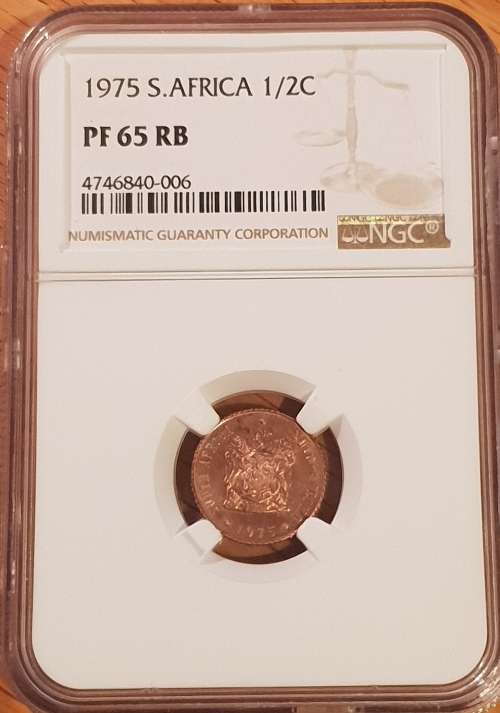 1975 RSA 1/2 cent. NGC PF65RB