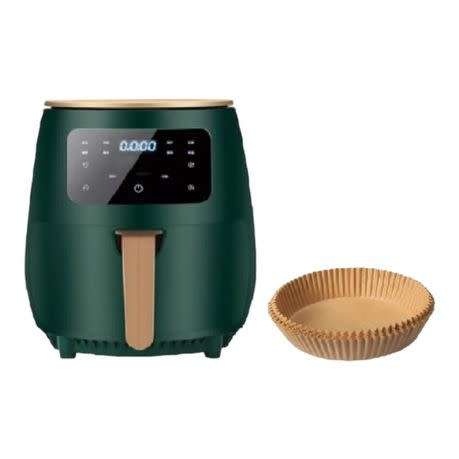 6L Digital Roaster Air Fryer with Paper Liners - Green