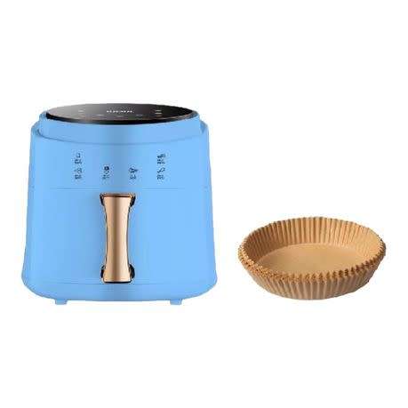 8L Digital Roaster Air Fryer with Paper Liners - Blue