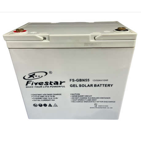 Solar Gel 12V Battery 55AH Deep Cycle