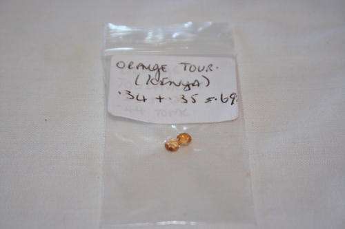 2 bright yellow/orange tourmalines