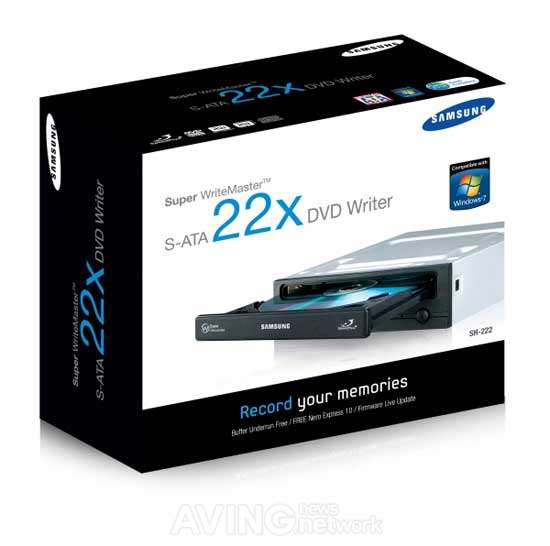 Samsung Super WriteMaster S-ATA 22x DVD Writer with free Ivory & Silver Bezels