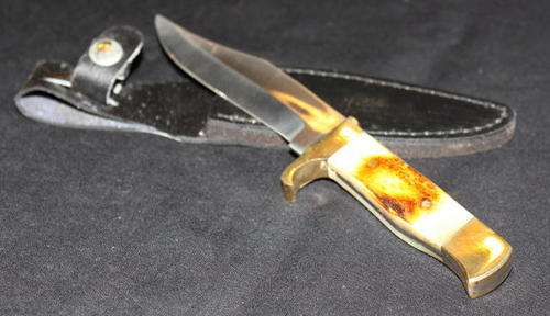 HUNTING KNIFE - BONE HANDLE