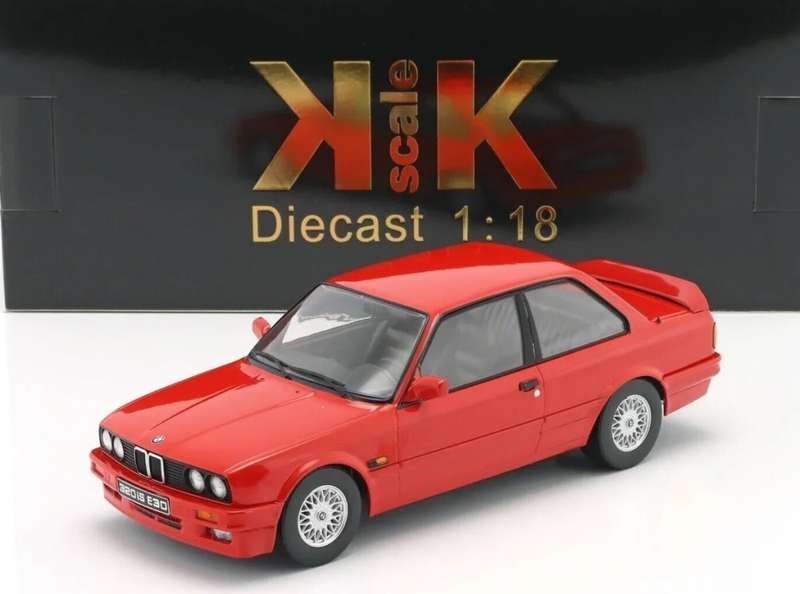 Die cast BMW 320iS (E30 Italo M3) year 1989 Red 1:18 KK-Scale - SA's 325is