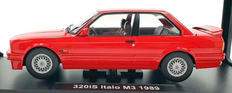 Die cast BMW 320iS (E30 Italo M3) year 1989 Red 1:18 KK-Scale - SA's 325is