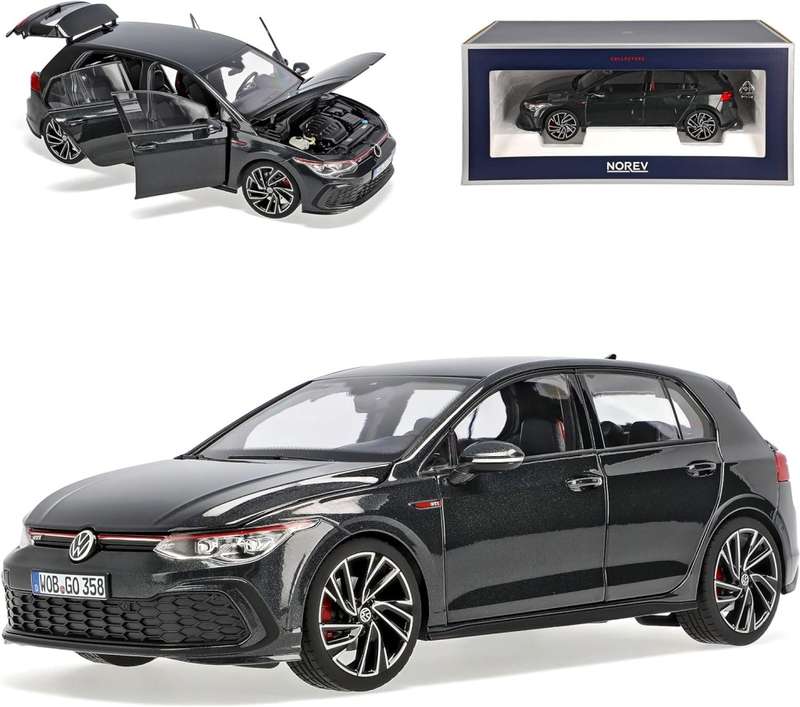 Die cast - VW Golf 8 GTI by NOREV - 1:18 scale - NEW - Black Metallic