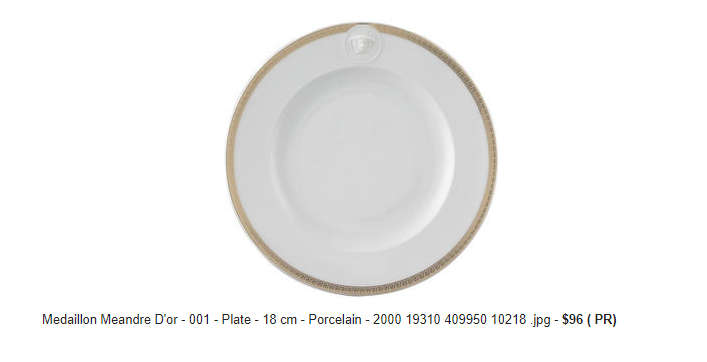 VERSACE FROM GERMANY FOR ROSENTHAL MARKET PRICE R1,500.00