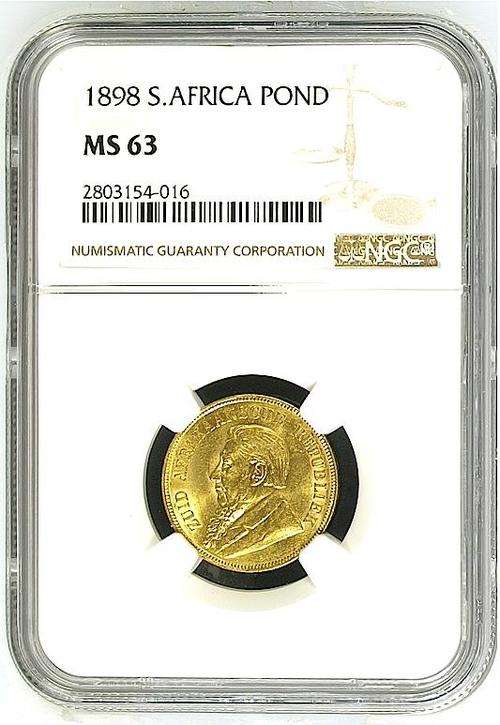 South Africa (ZAR) 1898 Pond MS-63 (NGC)