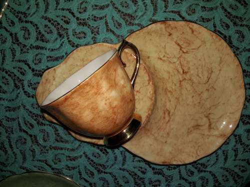 Vintage Royal Albert Gossamer Orange Luncheon Plate with Teacup
