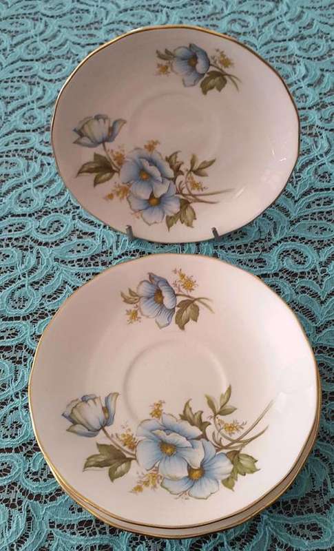 Vintage Queen Anne saucers