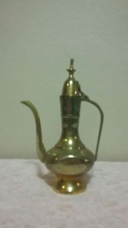 Vintage Small Brass Ornamental Kettle.