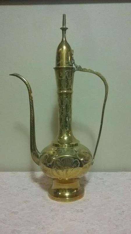 Vintage Large Brass Ornamental Kettle.