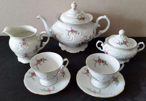Vintage Floral Pattern Tea for Two