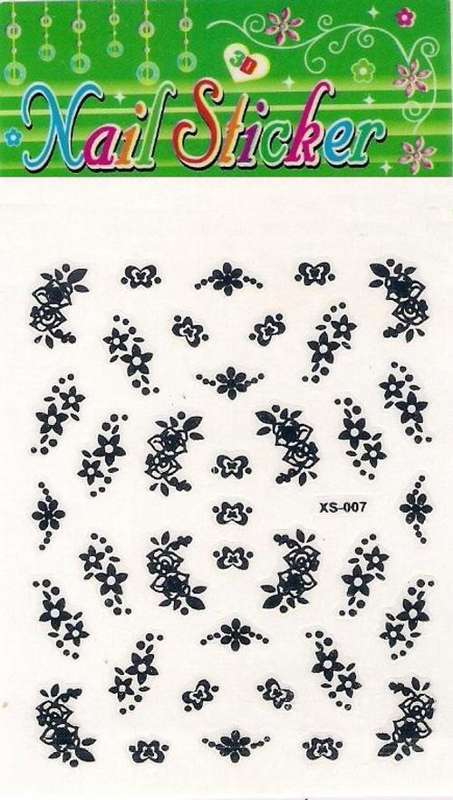 Silver Nail Art Stickers - Approximately 40 Nail Art Per Sheet