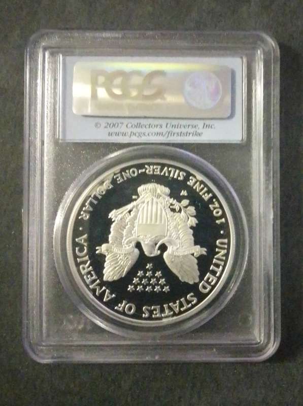 2006 SILVER EAGLE FIRST STRIKE GRADED BY PCGS PROOF 69 DOUBLE CAMEO