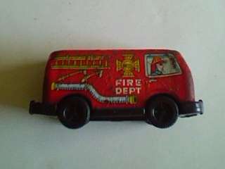 Tin plate Fire Dept. truck, made in Japan.