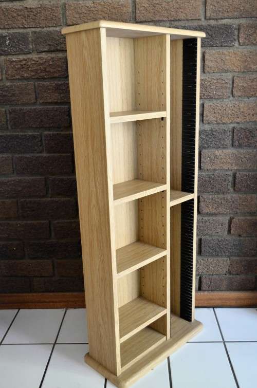 Wooden DVD and CD rack