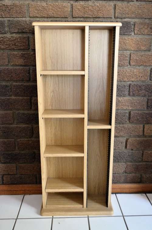 Wooden DVD and CD rack