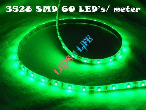 BULK SALE OF R160.00 FOR 5 METERS - GREEN LED strip light 4.8Watt per meter - NON WATERPROOF