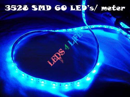 HIGHL DURABLE - BLUE - FLEXIBLE LED STRIP LIGHT - 4.8W PER METER 3528 SMD 60LED's/meter - WATERPROOF