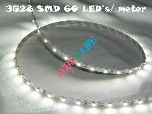 LED STRIP LIGHT 3528 SMD - 60LED's/meter - NON WATERPROOF - COOL WHITE - R34.00 PER METER