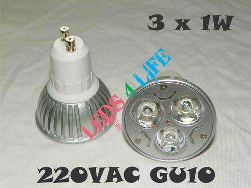 3w LED down light GU10 base 220VAC - Warm White