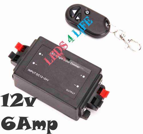 72 Watt LED dimmer with remote DC 12v 6A