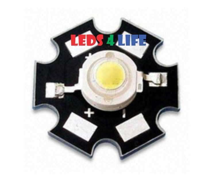 3 WATT COOL WHITE 6000K ***220 LUMENS*** LED CHIP WITH BASE ***BRIDGELUX*** - R6.00 each