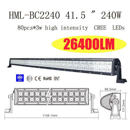 240W 42" LED Light Bar Aluminium - 26400 lumens - R3000.00