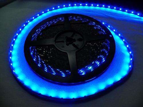 LED strip light 3528 SMD - 60LED's/meter - high bright BLUE (1 x 5 meter roll)