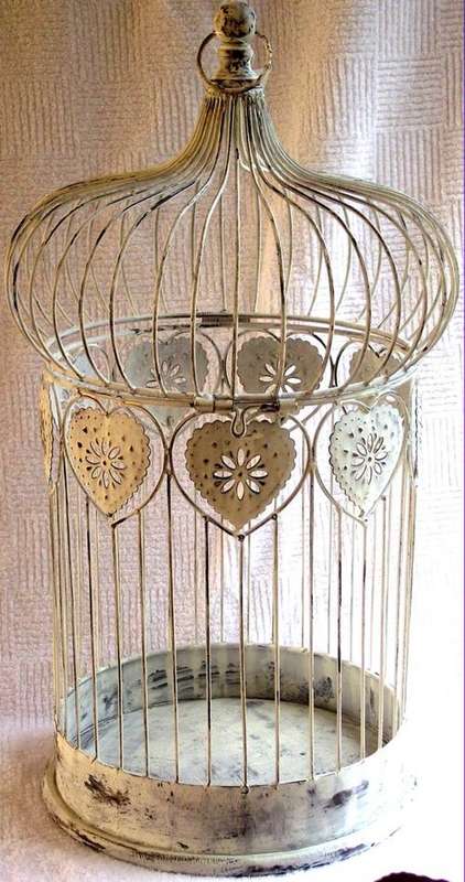 Decorative wire bird cage - 57 x 31 x 28 cm