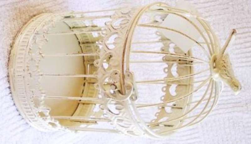 Medium Decorative wire bird cage - 22 x 13 cm