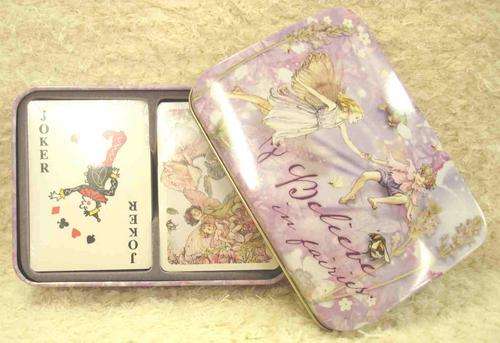 I believe in fairies tin with playing cards