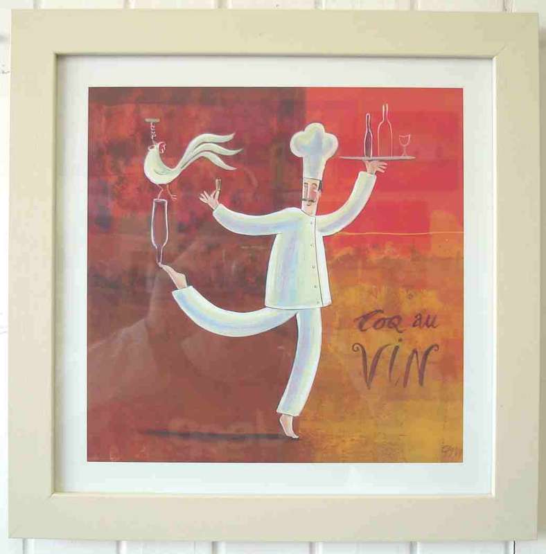 Original Frans Groenewald Coq au Vin Framed Print