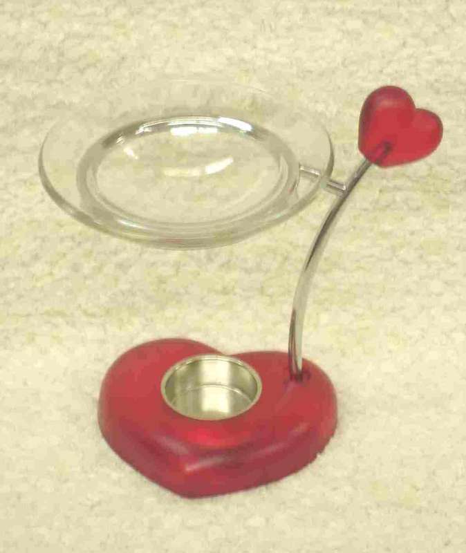 Red heart Burner - 15 x 17 cm