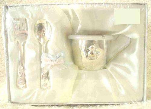 Silver baby gift set